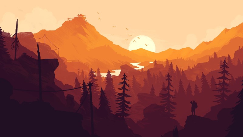 firewatch, games, artist, digital art