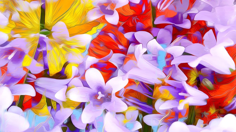 flowers, art