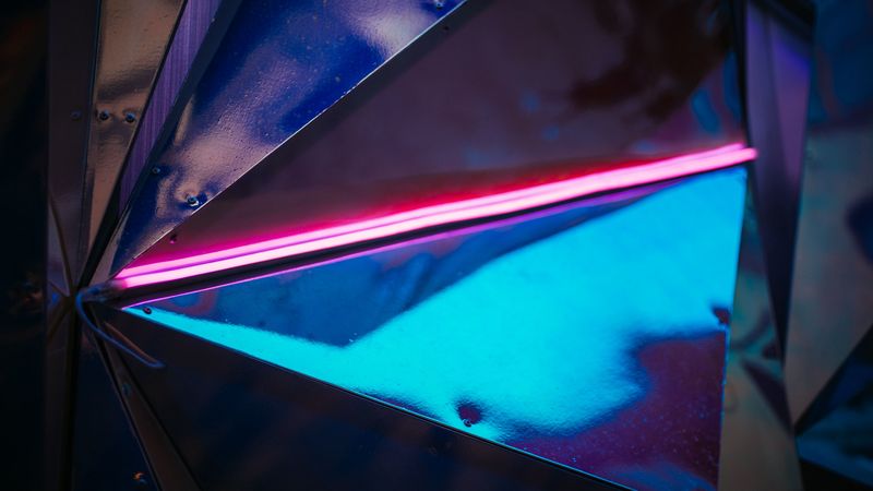 lamp, neon, backlight, light, reflection, 4k