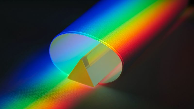 triangle, circle, rainbow, colorful, 4k