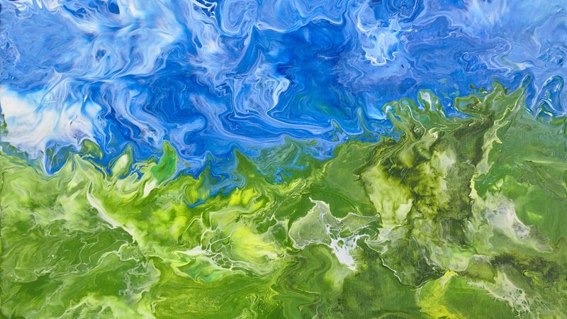 paint, liquid, stains, spots, fluid art, 4k