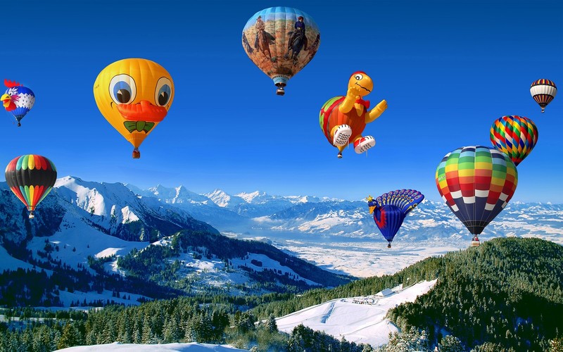 air balloon, nature