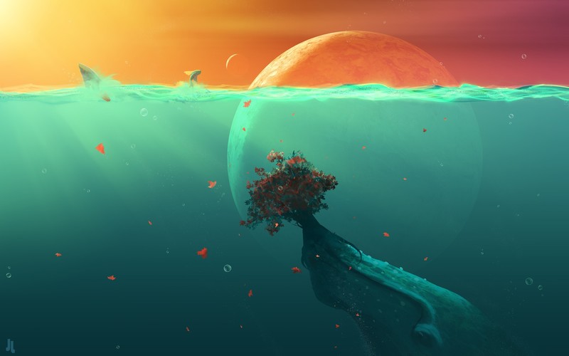 ocean, planet, fish, digital universe, artist