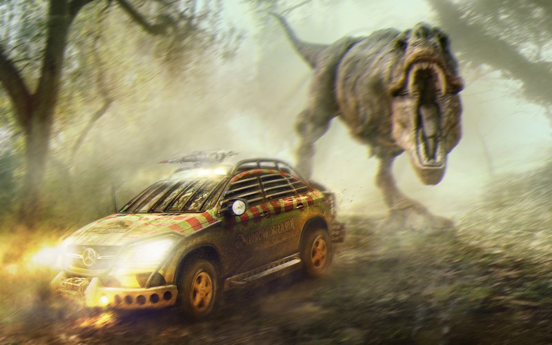 jurassic world, movies, mercedes, mercedes benz, cars
