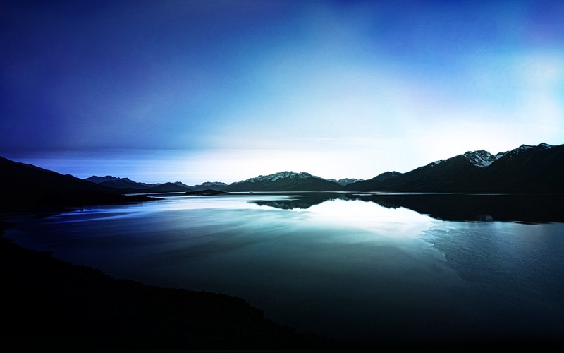 lake, reflections, nature