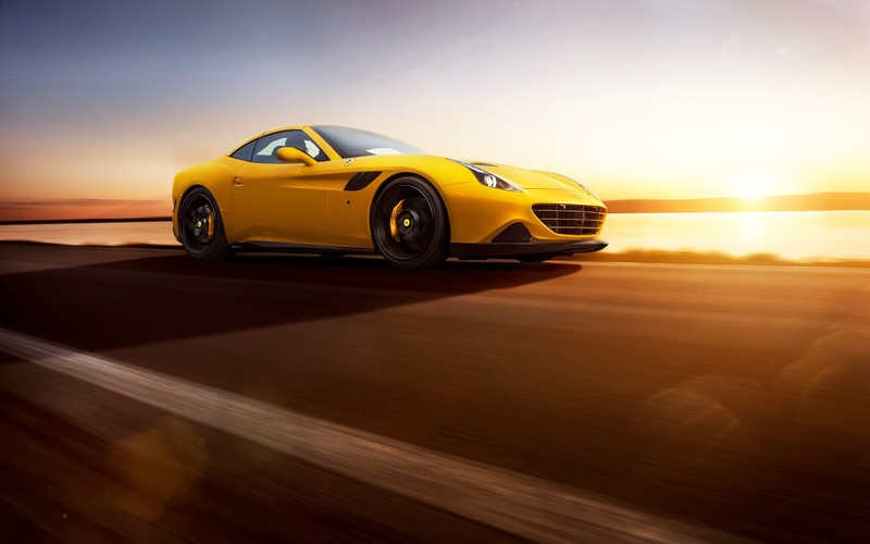 ferrari california, ferrari, cars, yellow