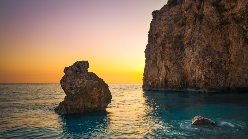 sky, sunrise, nature, sea