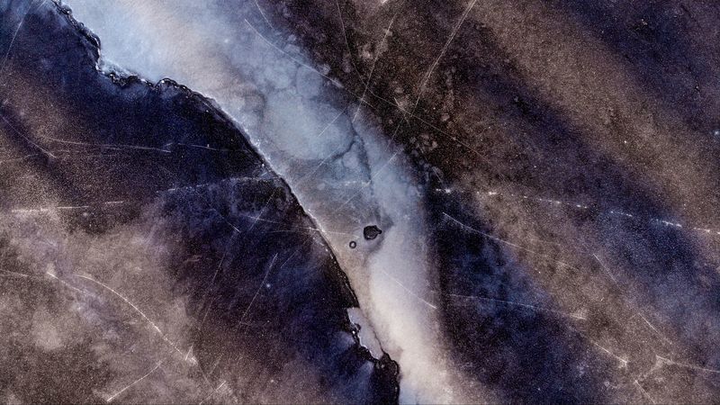 ice, texture, cranny, surface, frozen, 4k