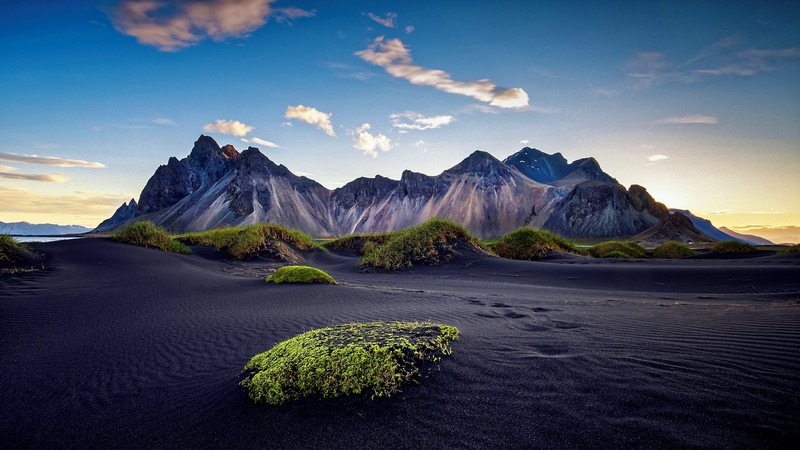 black, desert, nature, landscape