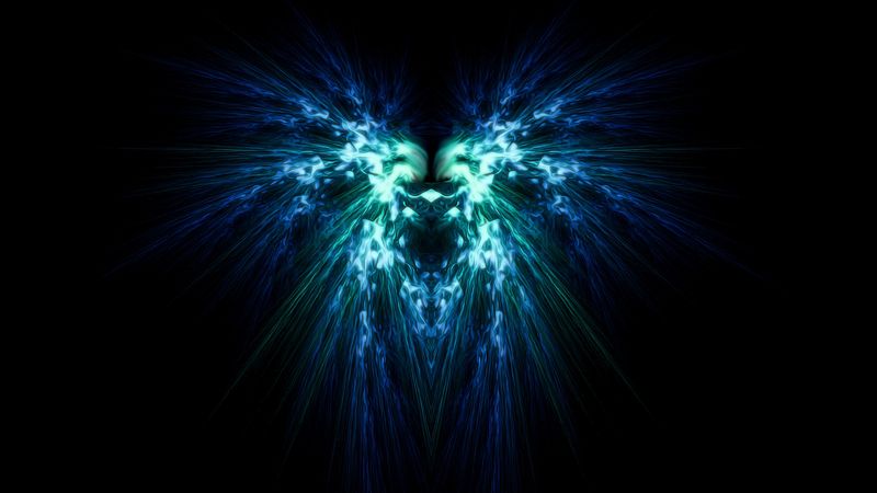 fractal, glow, abstraction, light, glare, 4k