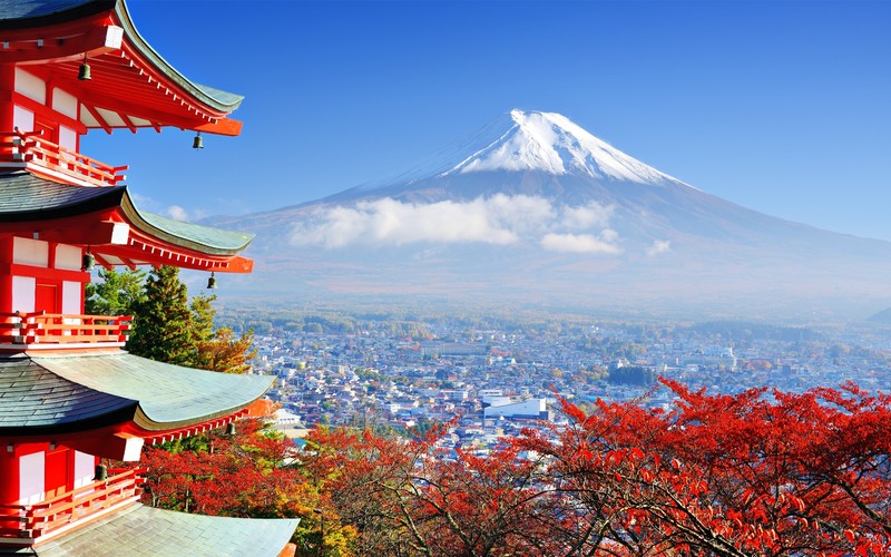 mount fuji, mountains, nature