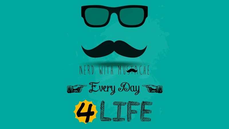 mustache, typography, comments, nerd