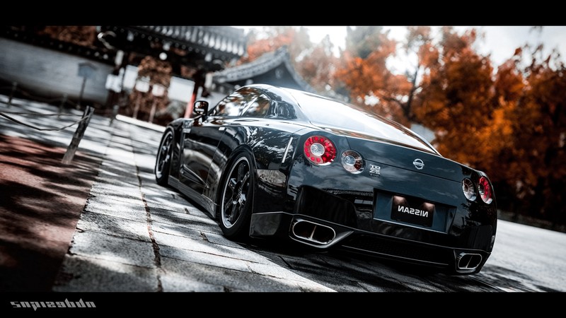 nissan, nissan gtr, cars, black