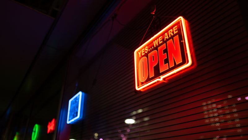 sign, neon, text, inscription, red, 4k
