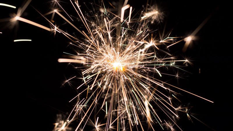 sparklers, sparks, fire, holiday, 4k