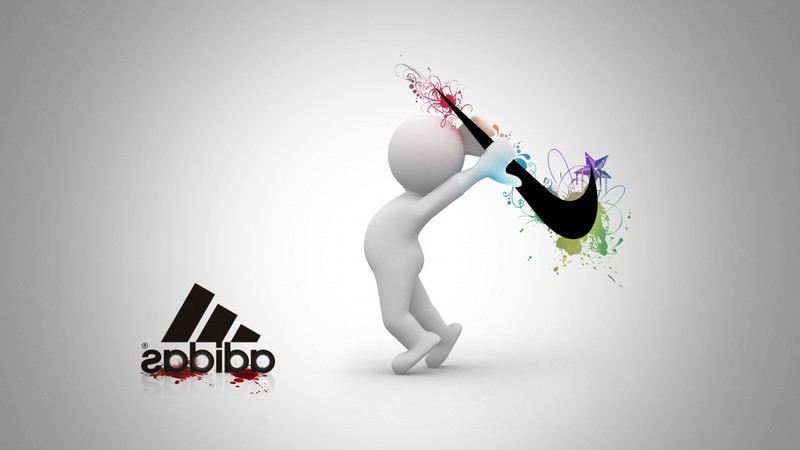 nike, adidas, logo, graphics, art, artist, digital art