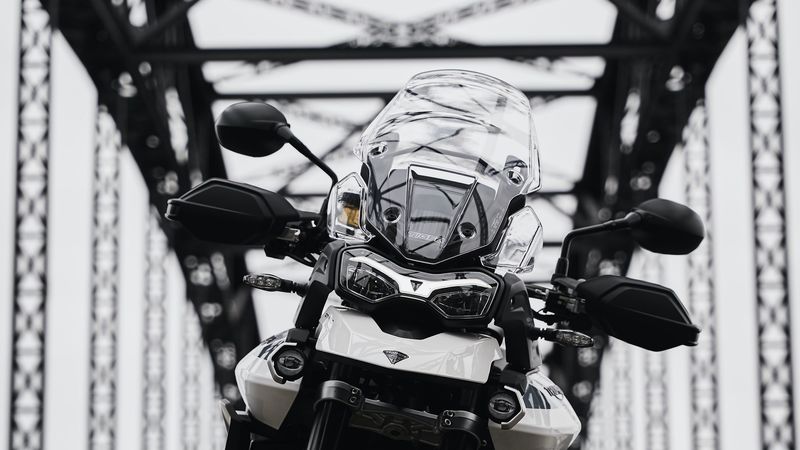 triumph tiger 900, triumph, motorcycle, bike, front view, 4k