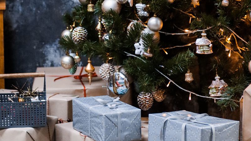 tree, decoration, gifts, new year, christmas, 4k