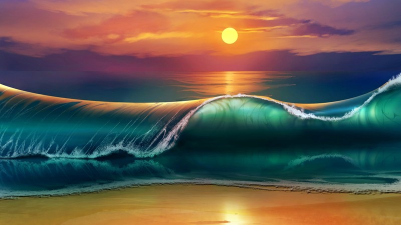 sunset, art, artist, digital art