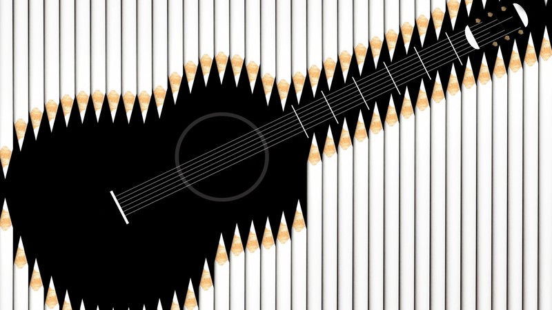 artist, digital art, guitar, music, instrument