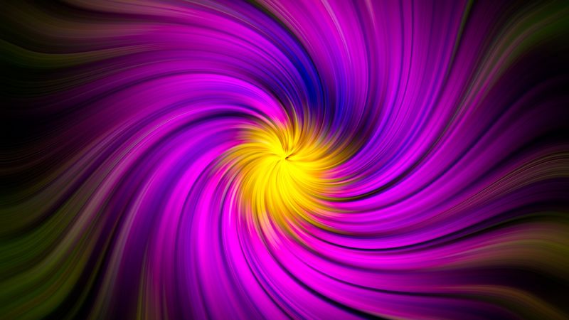 fractal, swirling, rotation, purple, abstraction, 4k