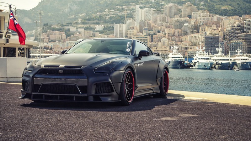 nissan, nissan gtr, cars, black