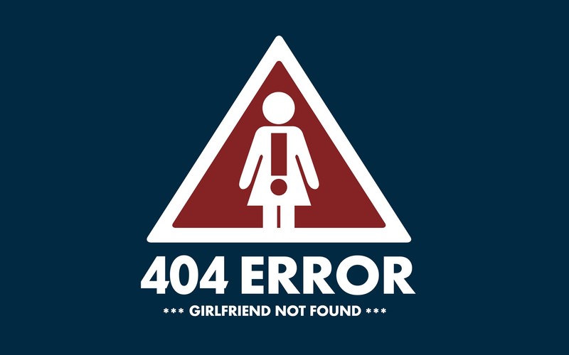 computer, error, girlfriend, typography