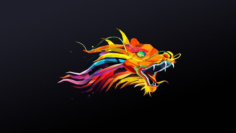 dragon, abstract, digital art