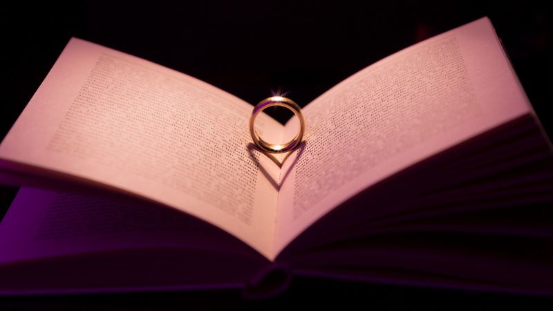 book, ring, love, romance, 4k