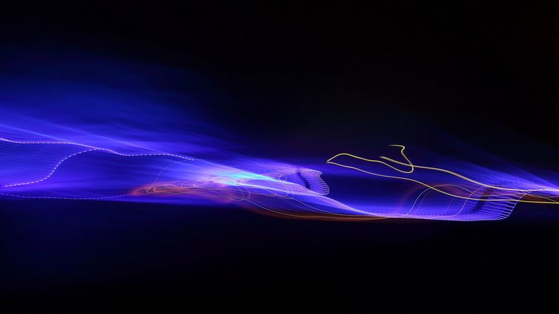 freezelight, long exposure, lines, glow, dark, 4k