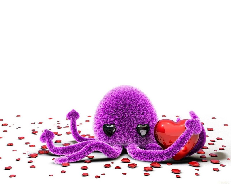 octopus, animals, artist, love, digital art