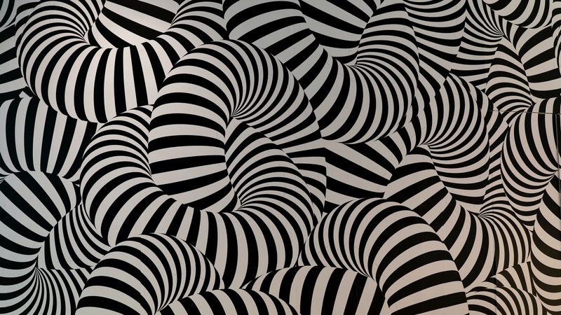 stripes, twisting, abstraction, op art, 4k