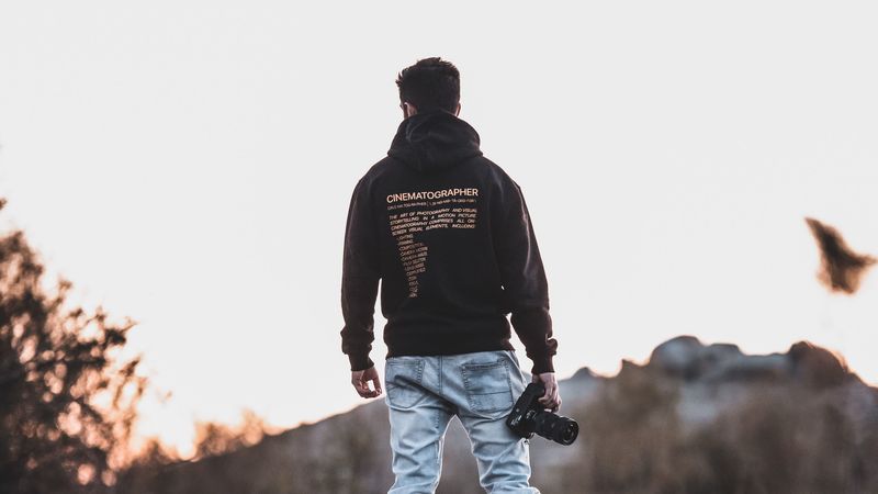 man, photographer, mountains, stones, nature, 4k