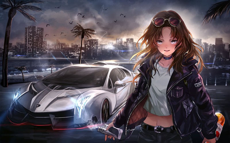 anime girl, anime, artist, artwork, digital art, hd, 4k