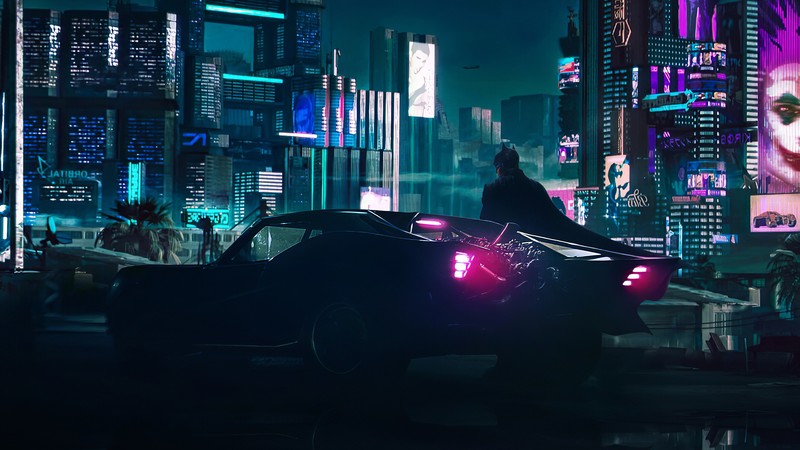 batman, superheroes, artwork, hd, 4k, artstation, batmobile