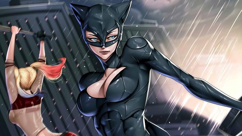 catwoman, harley quinn, superheroes, hd, 4k, artist, artwork, digital art, deviantart