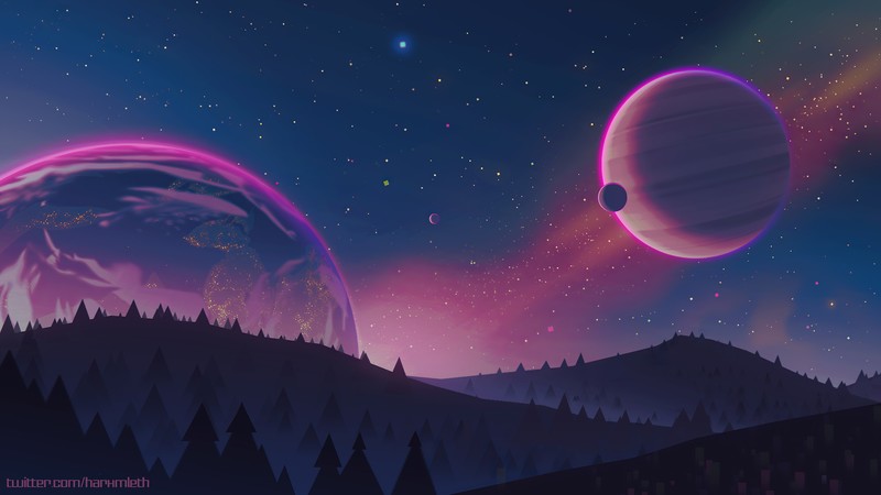 planets, artist, artwork, digital art, hd, 4k, deviantart, digital universe