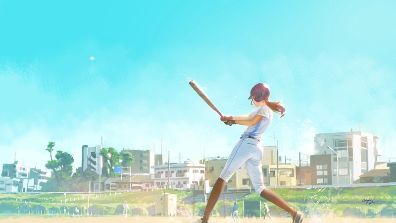 baseball, artist, artwork, digital art, hd, 4k