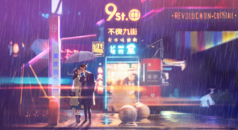 artist, artwork, digital art, hd, 4k, couple, artstation