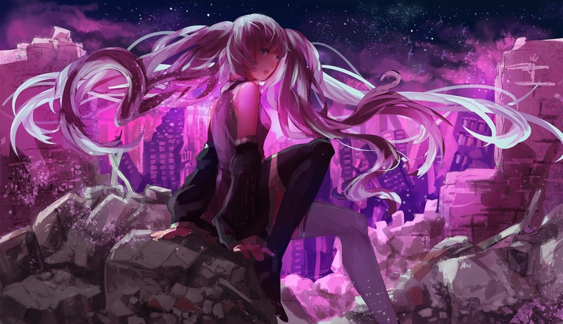 hatsune miku, vocaloid, anime, anime girl, hd, artist, artwork, digital art, 4k