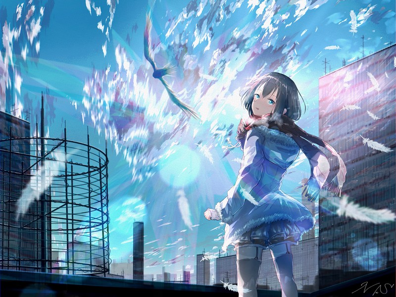 anime girl, anime, artist, artwork, digital art, hd, 4k