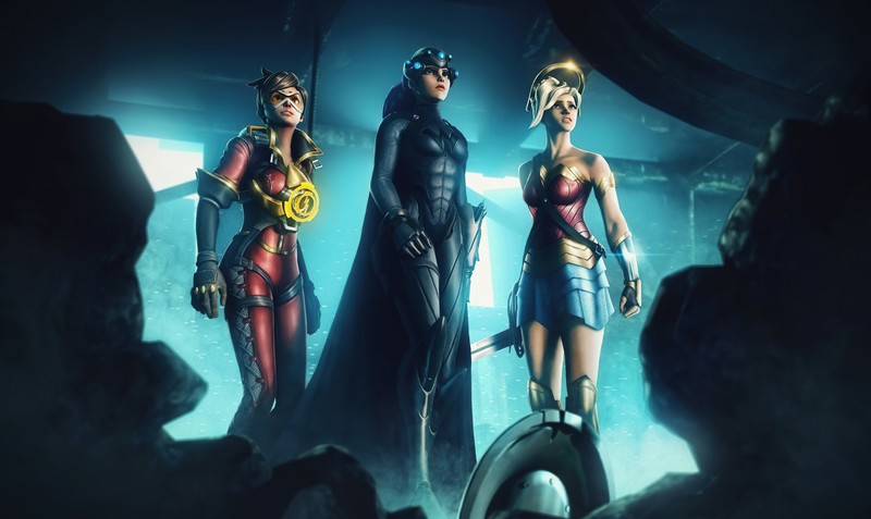 fortnite, justice league, superheroes, games, hd, 4k, artstation