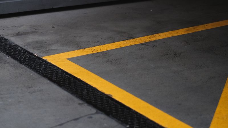 marking, lines, asphalt, gray, yellow, 4k