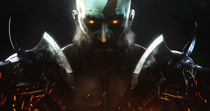 kratos, god of war 4, god of war, games, ps games, hd, 4k, artwork, artstation