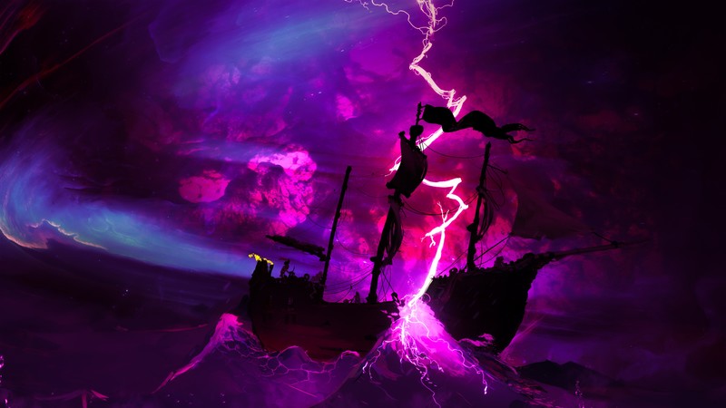 storm, ocean, artist, artwork, digital art, hd, 4k, deviantart
