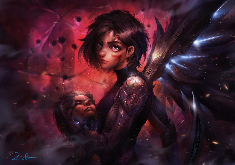 alita battle angel, movies, artist, artwork, digital art, hd, 4k, artstation