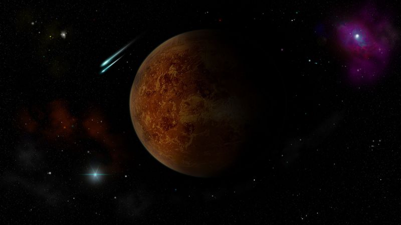 venus, planet, stars, comets, space, 4k