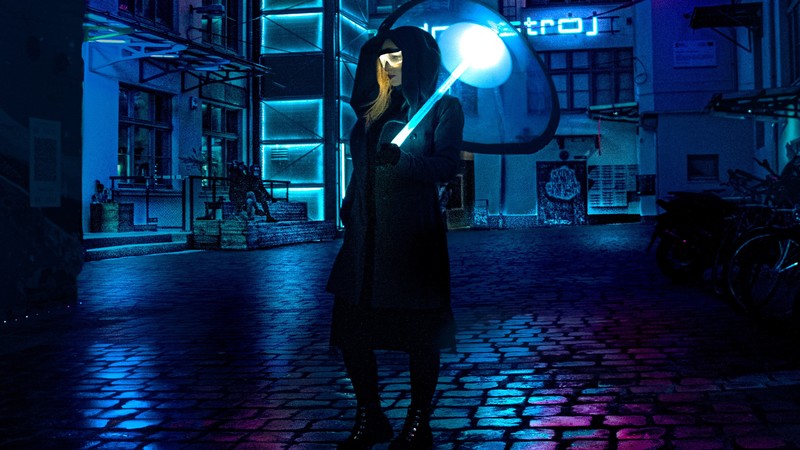 cyberpunk, photography, hd, 4k, umbrella, neon