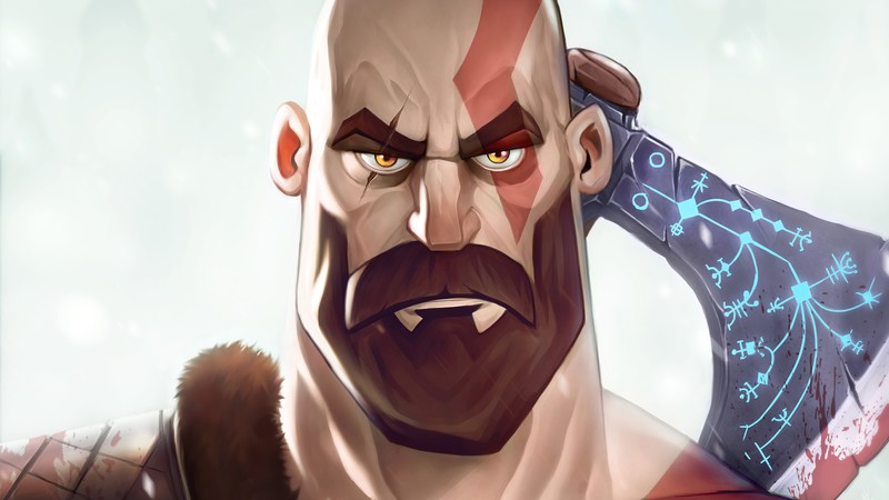 kratos, artwork, games, hd, 4k, artstation