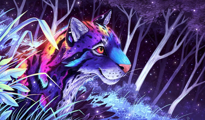 leopard, animals, artist, artwork, digital art, hd, 4k, deviantart